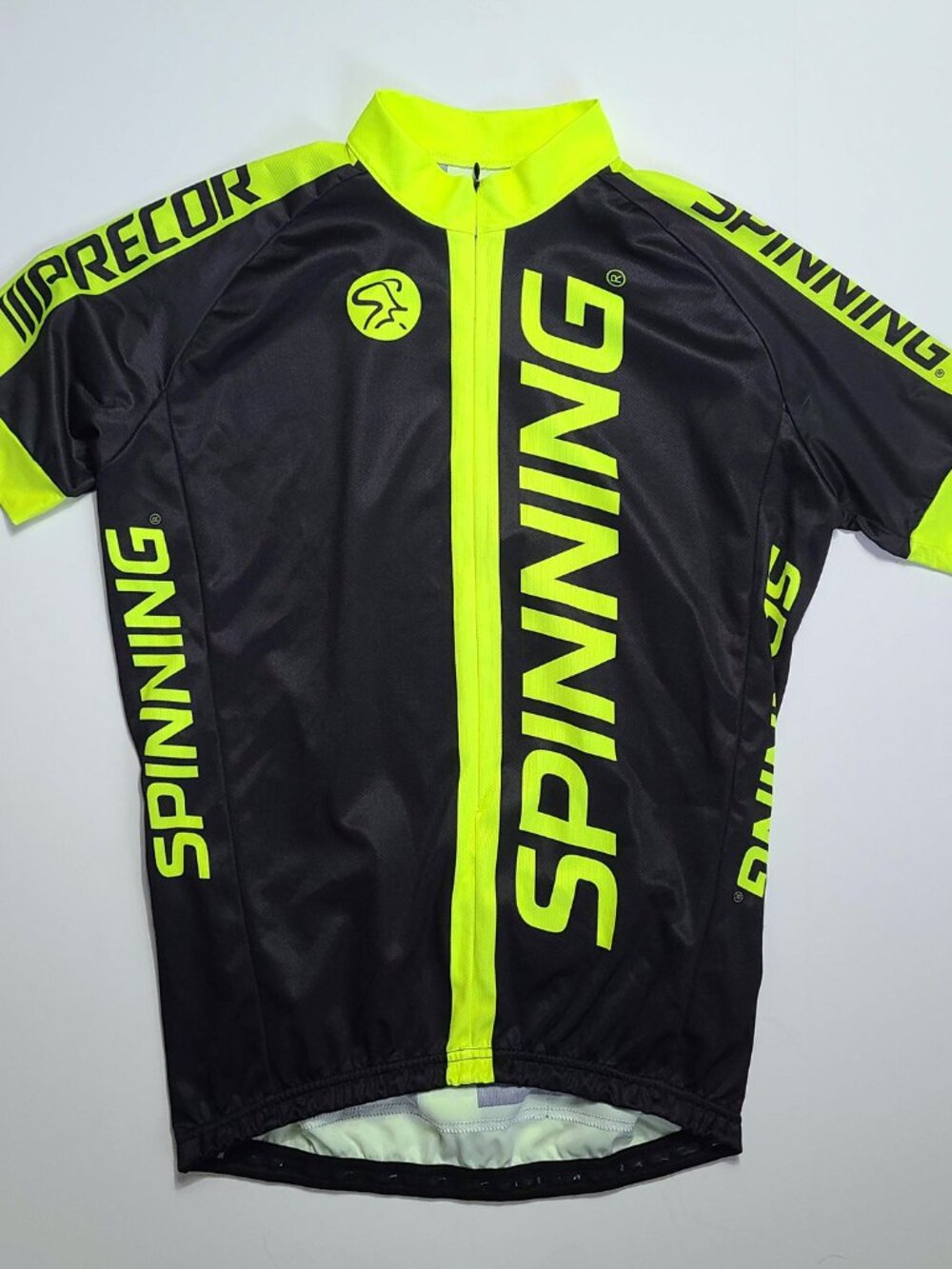 Mad Dogg Athletics Cycling Jersey Made in Itlay Sz Large Neon Yellow